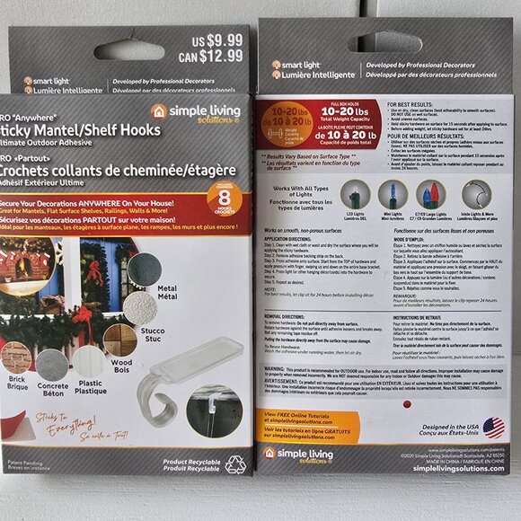 ADHESIVE hooks, clips, ties-VARIETY-10 Packages for organizing - Picture 7 of 13